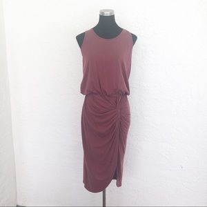 Allison Joy EVEREVE Ruched Tank Midi Dress Small